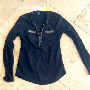 Chico's Black Long Sleeve Top